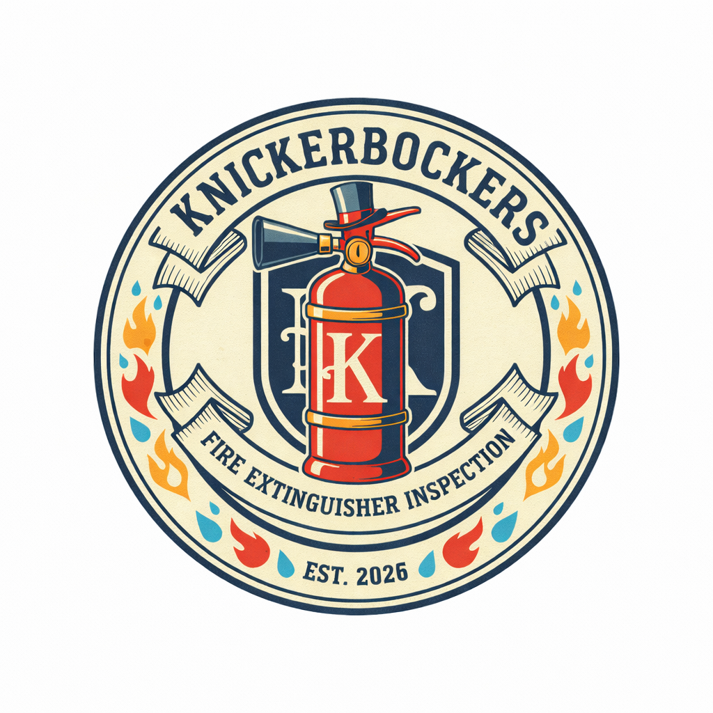 Knickerbockers Fire Extinguisher Inspection badge logo